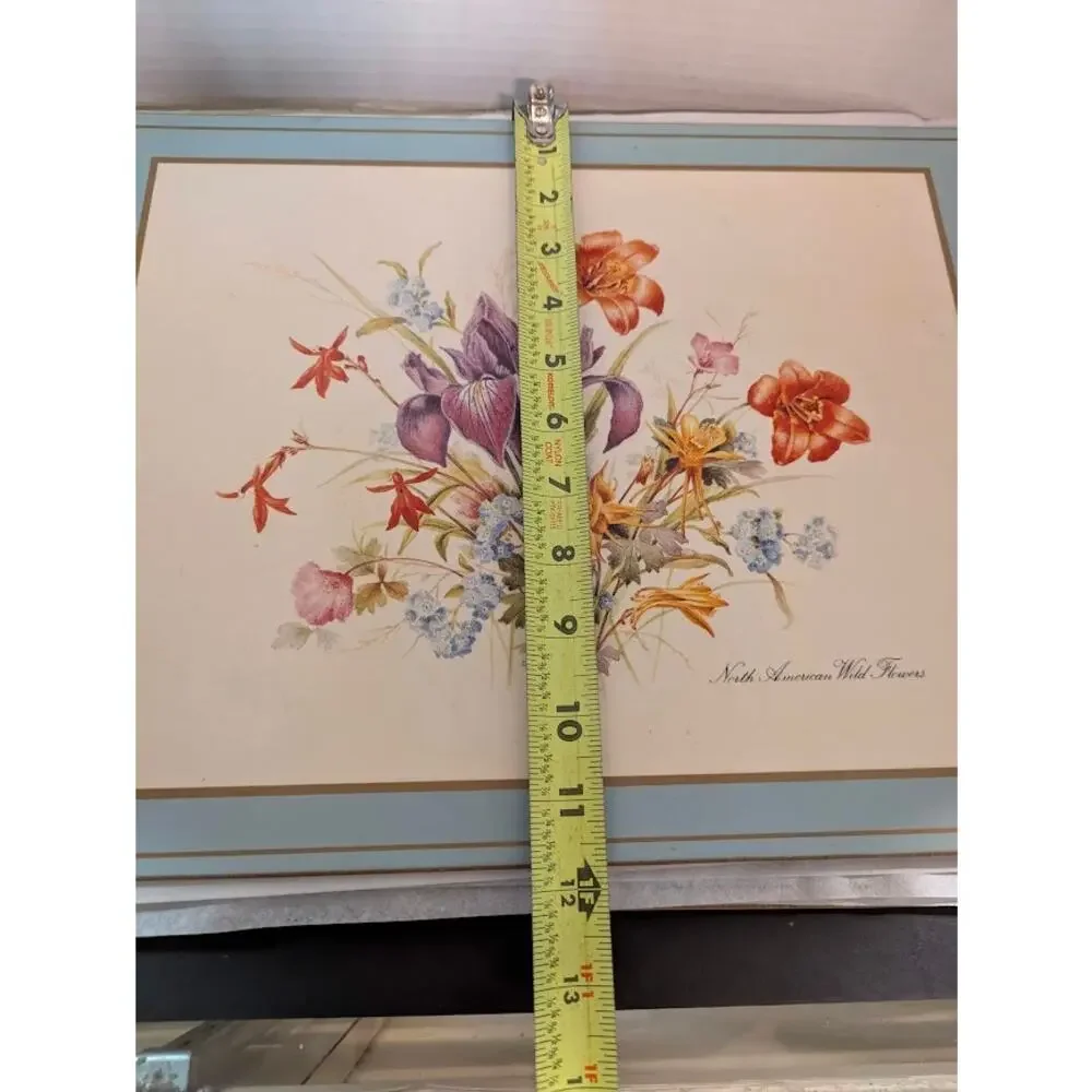 Pimpernel Furber Flowers Vintage Cork Placemats Set of Four English Garden